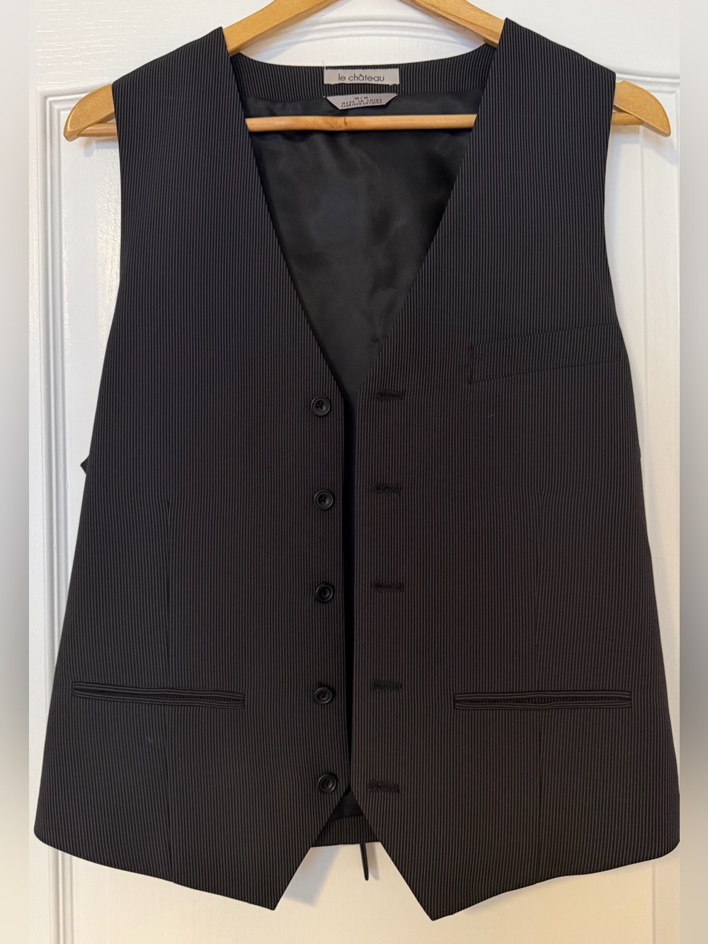 Le Château Pinstripe Suit Vest – Size M – Excellent Condition